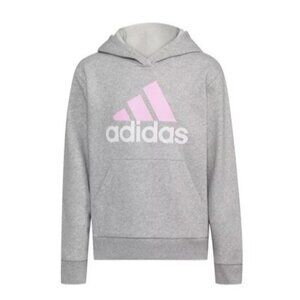 Adidas Sweater Youth Girls Size XL (16) Gray Sweatshirt Hoodie Athleisure School